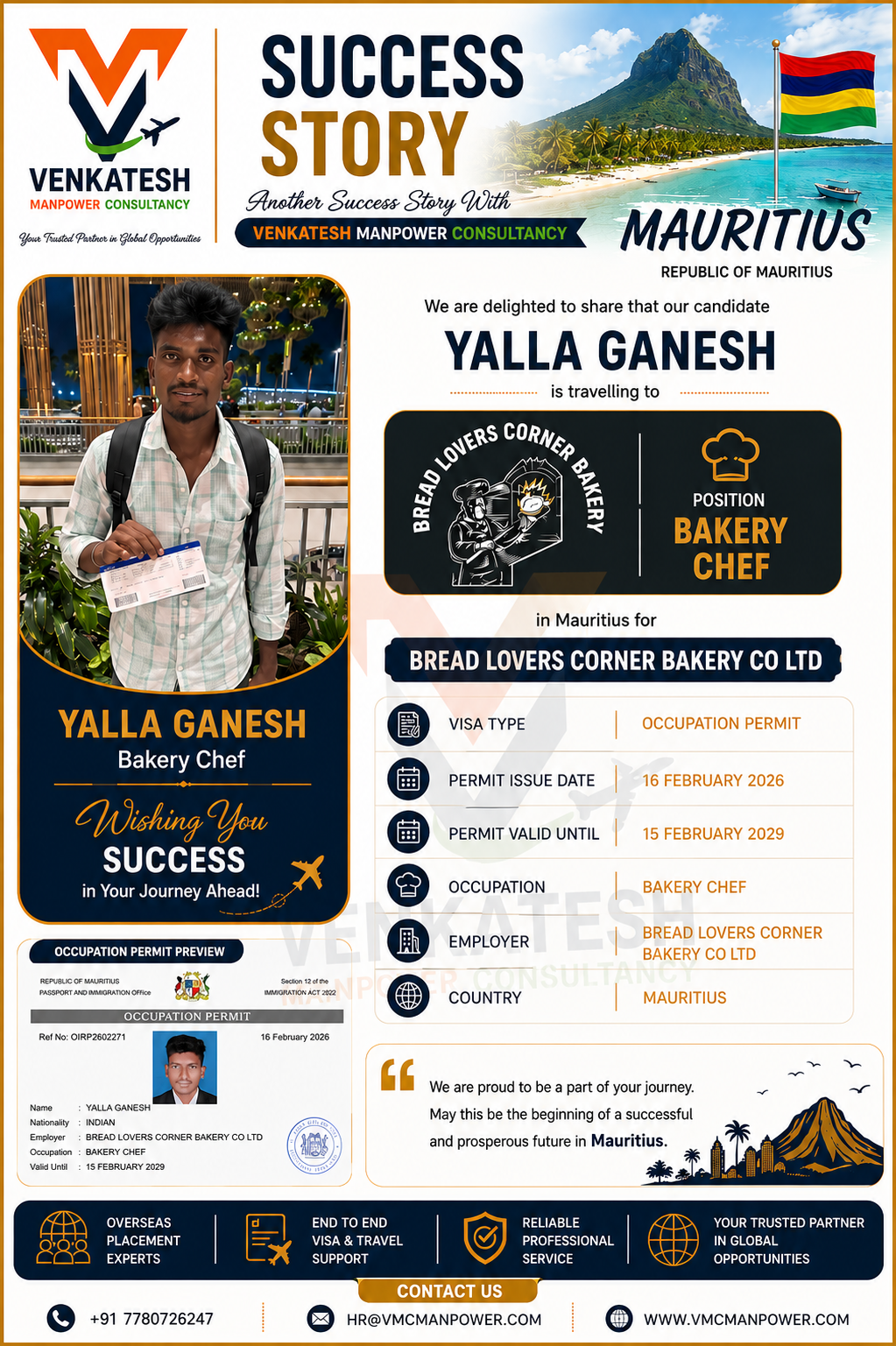 Yalla Ganesh-Bakery Chef - Mauritius